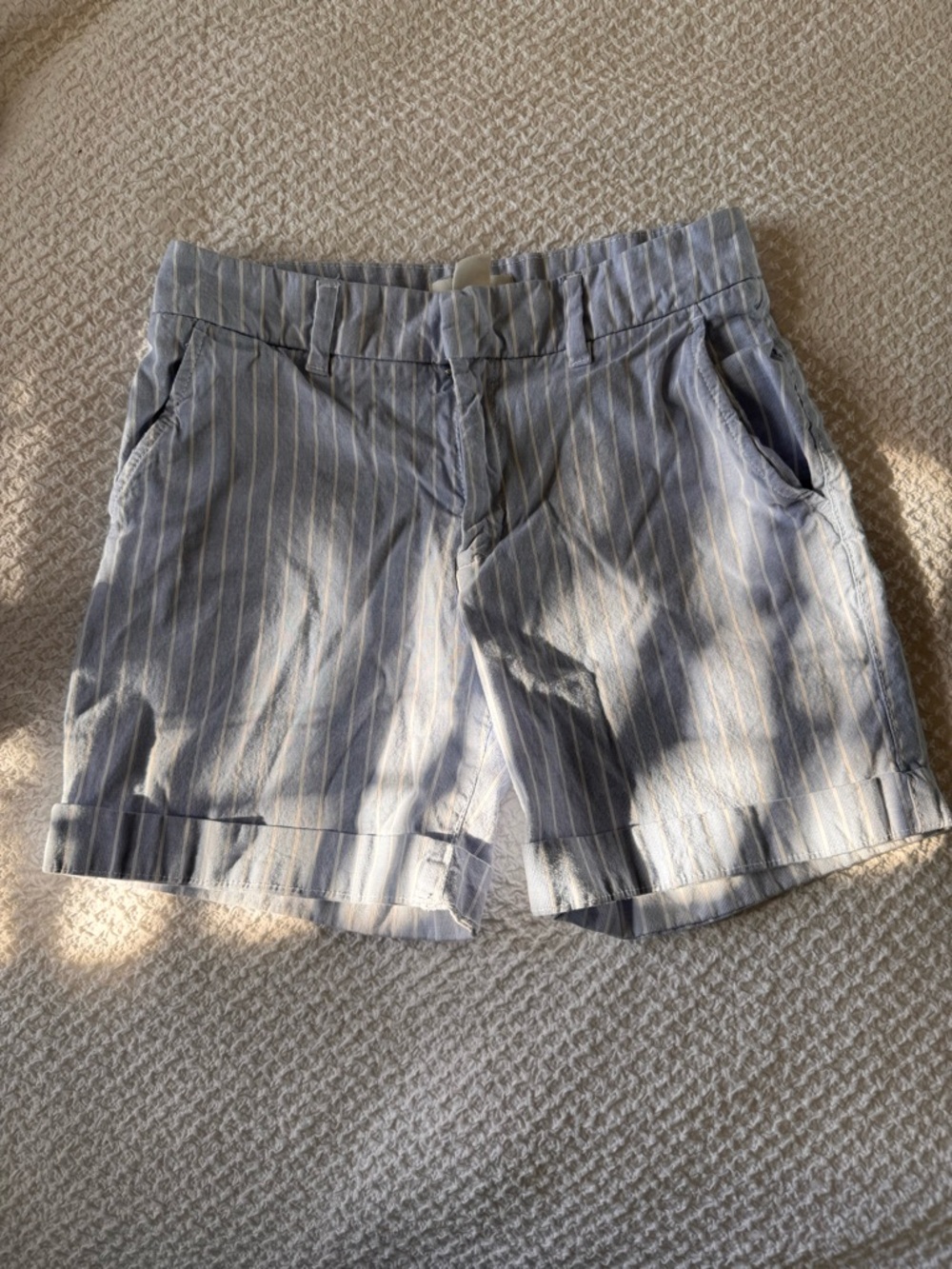 H&M Light Blue Pinstripe Bermuda Shorts